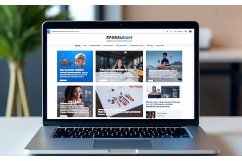 Blogging platform showing adapted content headlines and featured articles matching a user's interests.