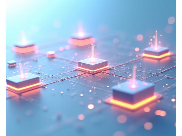 Diagram showing various web platforms and systems seamlessly connecting, represented by glowing lines and nodes.