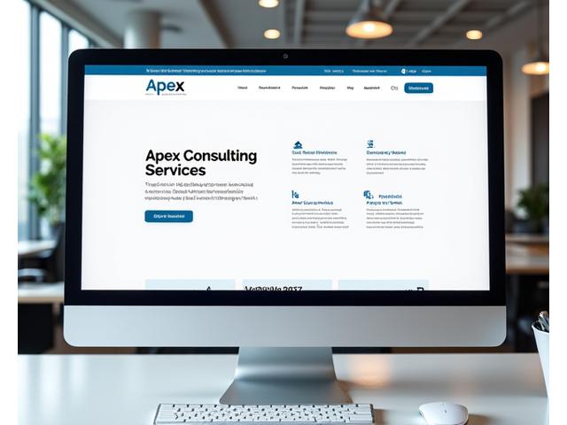 Apex Consulting Services website with professional design and clear service offerings