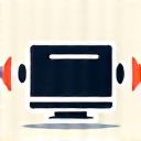 Iconic representation of a computer screen with sound waves emanating, signifying screen reader optimization. Visual elements convey auditory output and accessibility.