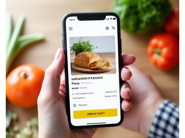 Mobile interface of Green Earth Organics e-commerce store