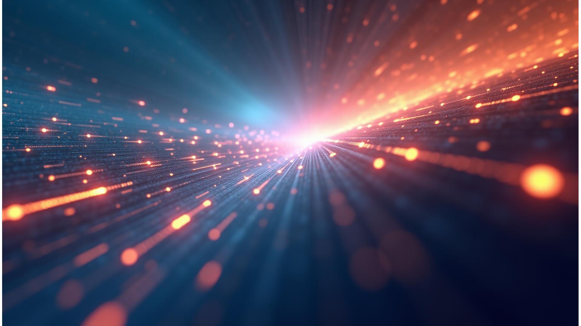 Abstract digital landscape with glowing connections representing innovative web solutions