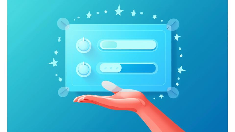 Illustration of a hand interacting with digital privacy settings, symbolizing user control
